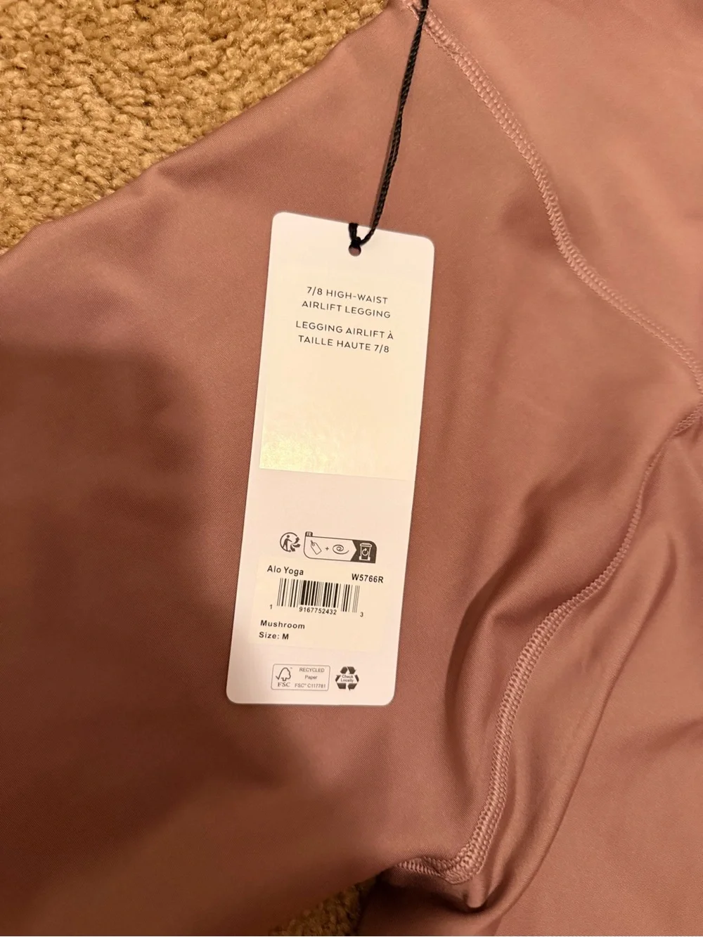 ALO Yoga 7/8 Airlift Leggings in Mushroom